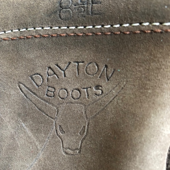 DAYTON SUEDE LEATHER ///WESTERN BOOTS NEW SZ 8.5 MADE IN CANADA! - Picture 7 of 7
